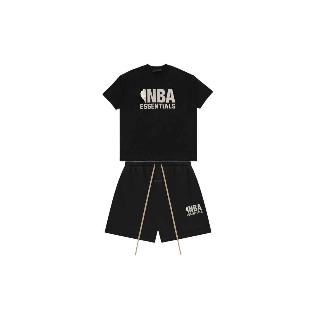Komplet Krótki Fear of God Essentials NBA Black