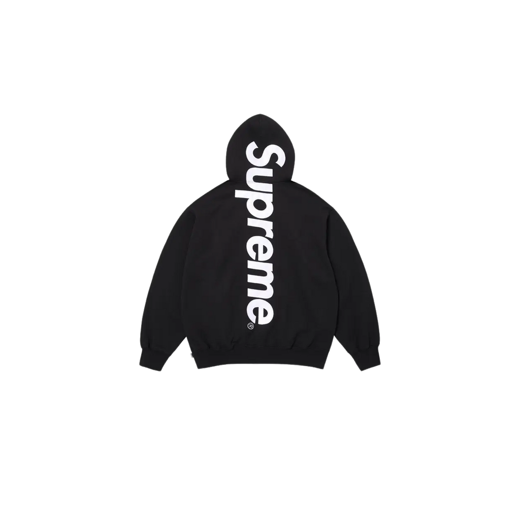 Bluza Supreme Satin Applique Hooded Sweatshirt Black