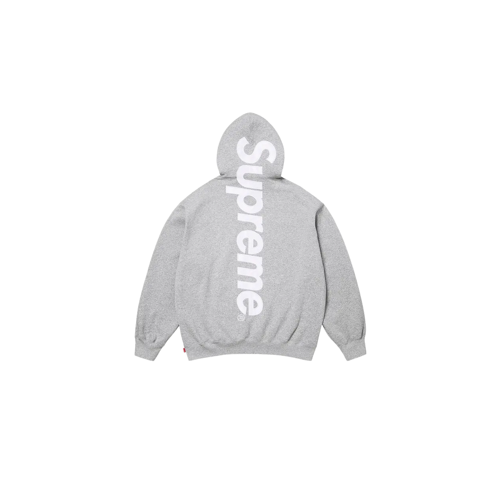 Bluza Supreme Satin Applique Hooded Sweatshirt Heather Grey